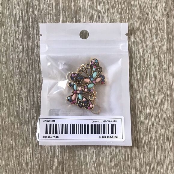 NEW … VINTAGE BUTTERFLY EARRINGS - Picture 5 of 6